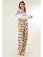 Bayan Pijama Takımı Miorre 001-015133 Beyaz görsel 7