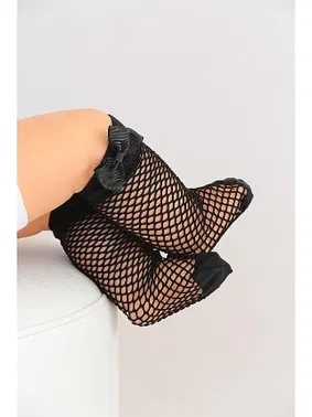 Daymod Bebek Pesca File Fiyonklu Dizaltı Çorap Siyah Daymod D2223013