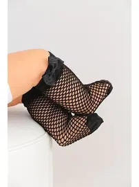 Daymod Bebek Pesca File Fiyonklu Dizaltı Çorap Siyah Daymod D2223013