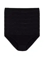 Beli Dantelli Siyah 6'lı Paket Likralı Bikini Külot Yıldız 3786 Siyah