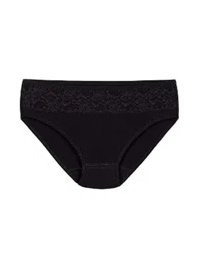 Yıldız Çamaşır Beli Dantelli Siyah 6'lı Paket Likralı Bikini Külot Yıldız 3786 - Alternatif Görünüm