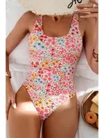 Çok Renkli Çiçekli Kalın Askılı Lycra Kadın Mayo Bella Notte 9000 Çok Renkli