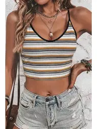 Bella Notte Çok Renkli Çizgili Kısa Atlet Bella Notte A-7501