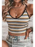 Çok Renkli Çizgili Kısa Atlet Bella Notte A-7501 Çok Renkli detay görünüm