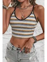 Çok Renkli Çizgili Kısa Atlet Bella Notte A-7501 Çok Renkli farklı açı