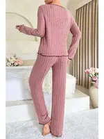 Gül Kurusu Uzun Kollu Pamuklu Pijama Takımı Bella Notte 7067 Gül Kurusu görsel 4