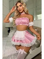 Pembe Pötikareli Cosplay Kostüm Bella Notte 17021 Pembe görsel 4