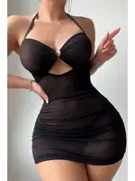 Siyah Transpan Tül Gecelik Bella Notte 15738 Siyah farklı açı