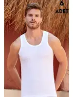 Erkek Klasik Beyaz Penye Atlet 6Lı Berrak 1004