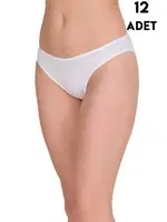 Beyaz Likralı Kadın Bato 12Li Berrak 2057 Beyaz detay görünüm