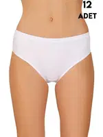 12Li Beyaz Ribana Kadın Bato Külot Berrak 2064 Beyaz