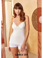 Berrak 2119 Kadın İp Askılı Atlet Ekru