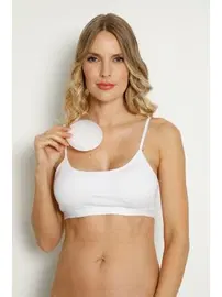 Arma Yıldız Beyaz 2li Bambu İp Askılı Pedli Crop Atlet Arma Yıldız 3709 - 2 ADET