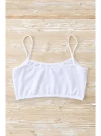 Arma Yıldız Beyaz 3lü Kız Çocuk Yarım Atlet Pedsiz Pamuklu Alıştırma Sütyeni Arma Yıldız 7545 - 3 ADET