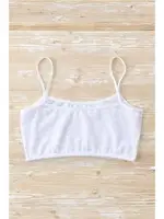 Beyaz 3lü Kız Çocuk Yarım Atlet Pedsiz Pamuklu Alıştırma Sütyeni Arma Yıldız 7545 - 3 ADET Beyaz