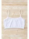 Beyaz 3lü Kız Çocuk Yarım Atlet Pedsiz Pamuklu Alıştırma Sütyeni Arma Yıldız 7545 - 3 ADET