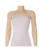 Beyaz 3'lü Paket Likralı Dantelli Kadın Atlet Yıldız 2135 Beyaz