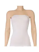 Beyaz 3'lü Paket Likralı Straplez Kadın Atlet Yıldız 2180 Beyaz