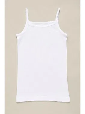 Arma Yıldız Beyaz 6li Paket Kız Çocuk Atlet İp Askılı %100 Pamuklu Ribana Arma Yıldız 5520 - 6 ADET - Alternatif Görünüm