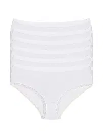 Yıldız Çamaşır Beyaz 6'lı Paket Likralı Dantelli Bato Kadın Külot Yıldız 3750