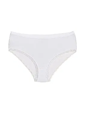 Yıldız Çamaşır Beyaz 6'lı Paket Likralı Dantelli Bato Kadın Külot Yıldız 3750 - Alternatif Görünüm