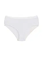 Beyaz 6'lı Paket Likralı Dantelli Bato Kadın Külot Yıldız 3750 Beyaz detay görünüm