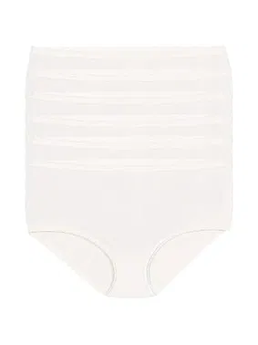 Yıldız Çamaşır Beyaz 6'lı Paket Likralı İz Yapmaz Kadın Bato Külot Yıldız 3745