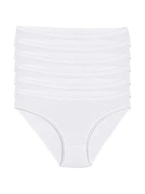 Yıldız Çamaşır Beyaz 6'lı Paket Likralı İz Yapmaz Kadın Bikini Külot Yıldız 3725