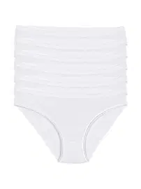 Yıldız Çamaşır Beyaz 6'lı Paket Likralı İz Yapmaz Kadın Bikini Külot Yıldız 3725