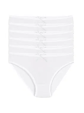 Yıldız Çamaşır Beyaz 6'lı Paket Likralı Viscon Kadın Bikini Külot Yıldız 3555