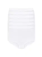 Beyaz 6'lı Paket Modal Toparlayıcı Kadın Külot Yıldız 4200B Beyaz