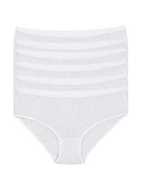 Yıldız Çamaşır Beyaz 6'lı Paket Pamuklu Kalpli Kadın Bato Külot Yıldız 3590