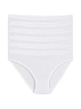 Yıldız Çamaşır Beyaz 6'lı Paket %100 Pamuk Kemerli Kadın Bikini Külot Yıldız 3700