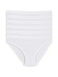 Yıldız Çamaşır Beyaz 6'lı Paket %100 Pamuk Kemerli Kadın Bikini Külot Yıldız 3700