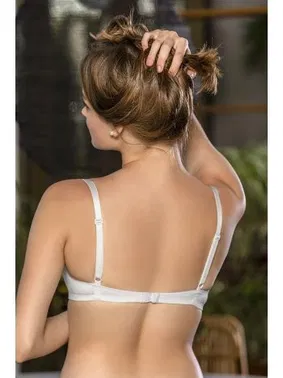 Gallipoli Beyaz Balenli Ön Zincirli Yarım Destekli Sütyen Gallipoli MGP11200 - Alternatif Görünüm