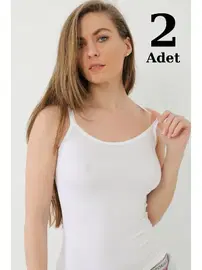 Arma Yıldız Beyaz Bambu Kadın Parmak Askılı Atlet Arma Yıldız 3714 - 2 ADET