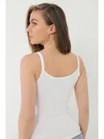 Beyaz Bambu Kadın Parmak Askılı Atlet Arma Yıldız 3714 - 2 ADET Beyaz görsel 4