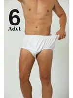Beyaz Battal Pamuklu Külot 6'lı Paket Arma Yıldız 9145 - 6 ADET Beyaz