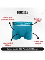 Beyaz Çizgili Turkuaz Erkek Boxer Darkzone DZN3105 farklı açı