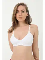 Beyaz Emzirme Sütyeni Pamuklu 3lü Paket Arma Yıldız 3719 - 3 ADET Beyaz görsel 4