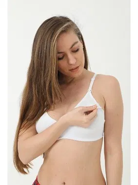 Arma Yıldız Beyaz Emzirme Sütyeni Pamuklu Likralı Arma Yıldız 3719