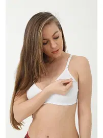 Arma Yıldız Beyaz Emzirme Sütyeni Pamuklu Likralı Arma Yıldız 3719