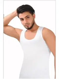 Sistina Kalın Askılı Pamuklu Beyaz Erkek Atlet Sistina 01