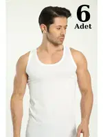 Beyaz Erkek Premium Atlet 6'lı Paket Arma Yıldız 1001 - 6 ADET Beyaz