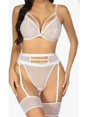 Sistina Beyaz Fantezi File Kadın Jartiyer Takım Sistina 1038 - Alternatif Görünüm