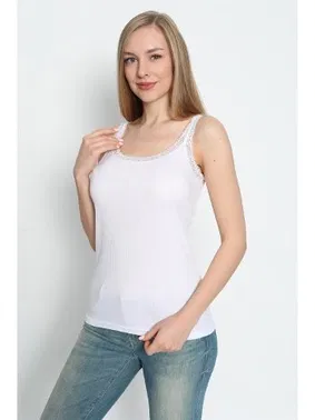 Arma Yıldız Beyaz İnce Askılı Dantelli Atlet 3lü Paket Arma Yıldız 3362 - 3 ADET - Alternatif Görünüm