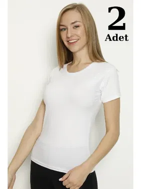 Arma Yıldız Beyaz Likralı Yuvarlak Yaka Fanila 2li Paket Arma Yıldız 3358 - 2 ADET