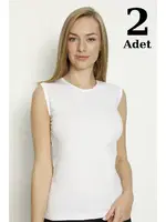 Beyaz O Kol O Yaka Atlet 2li Paket Arma Yıldız 3357 - 2 ADET Beyaz