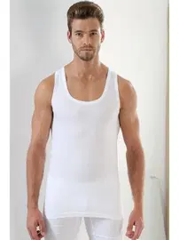 Arma Yıldız Beyaz Penye Büyük Beden Atlet Arma Yıldız 9142