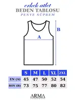 Beyaz Penye Büyük Beden Atlet Arma Yıldız 9142 Beyaz görsel 4